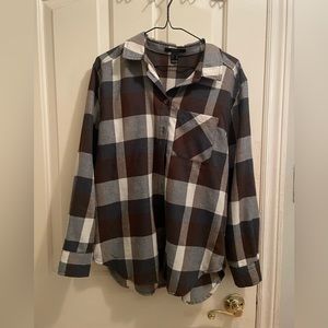 Brown plaid shirt for women’s